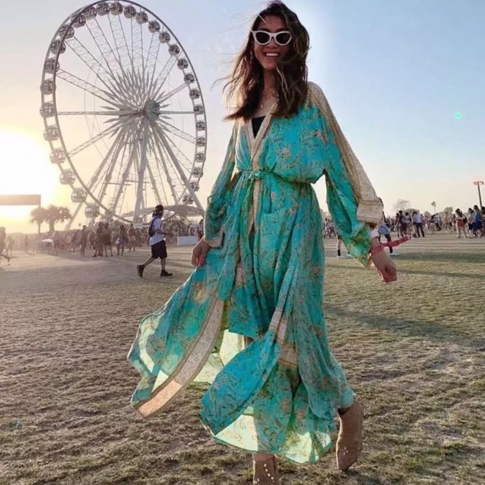 •NOW IN• Gypsy Lime + Thyme Bohemian Wrap Kimono - Picture 15 of 16